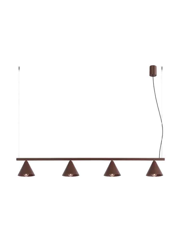 Design Pendellampe „Nox“ 4-flammig Braun Sollux Lighting