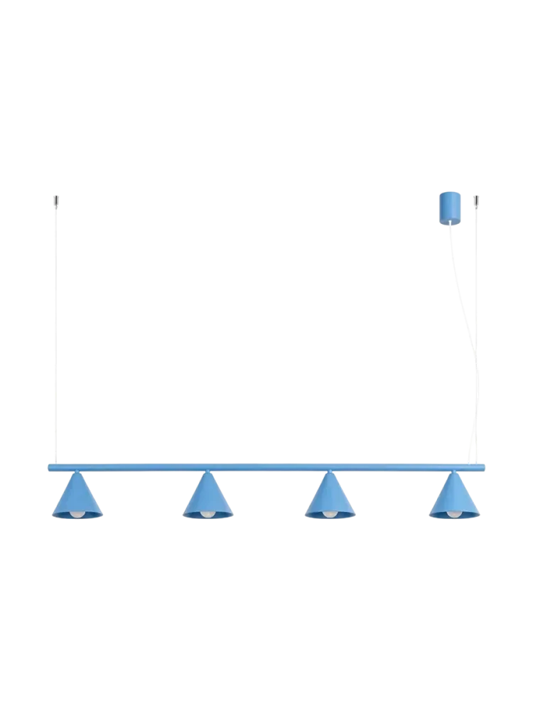 Design Pendellampe „Nox“ 4-flammig Hellblau Sollux Lighting