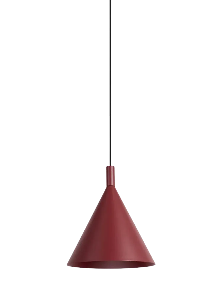 Design Pendellampe „Nox“ Burgundrot Ø 25 cm Sollux Lighting