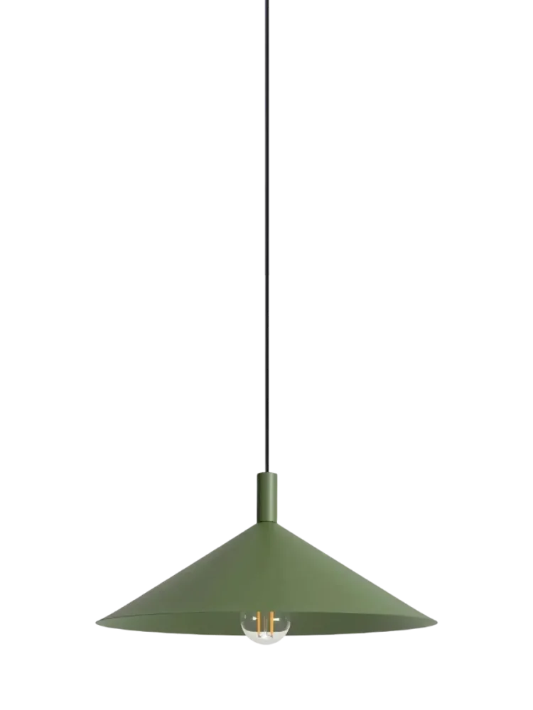 Design Pendellampe „Nox“ Olivgrün Ø 40 cm Sollux Lighting