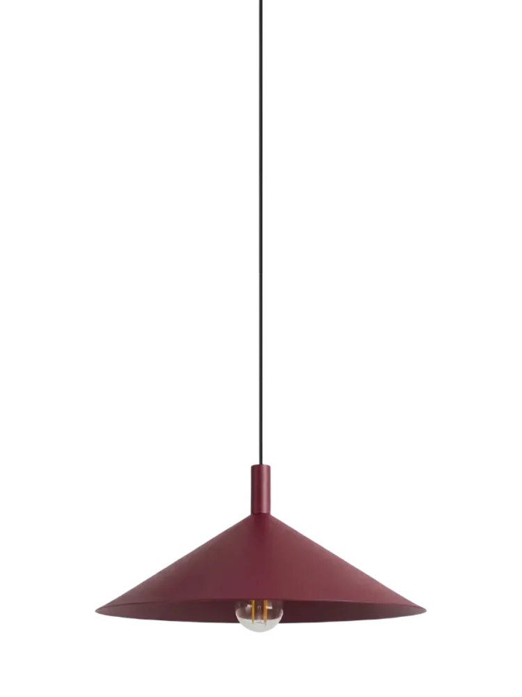 Design Pendellampe „Nox“ Burgundrot Ø 40 cm Sollux Lighting