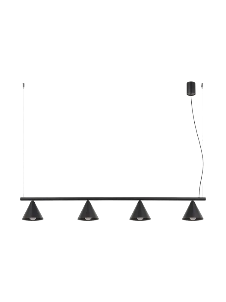 Design Pendellampe „Nox“ 4-flammig Schwarz Sollux Lighting