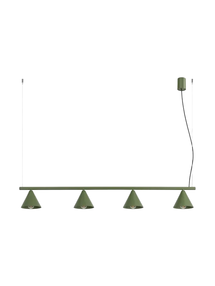 Design Pendellampe „Nox“ 4-flammig Olivgrün Sollux Lighting