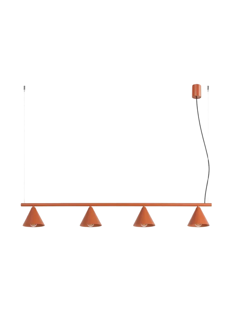 Design Pendellampe „Nox“ 4-flammig Ockerrot Sollux Lighting