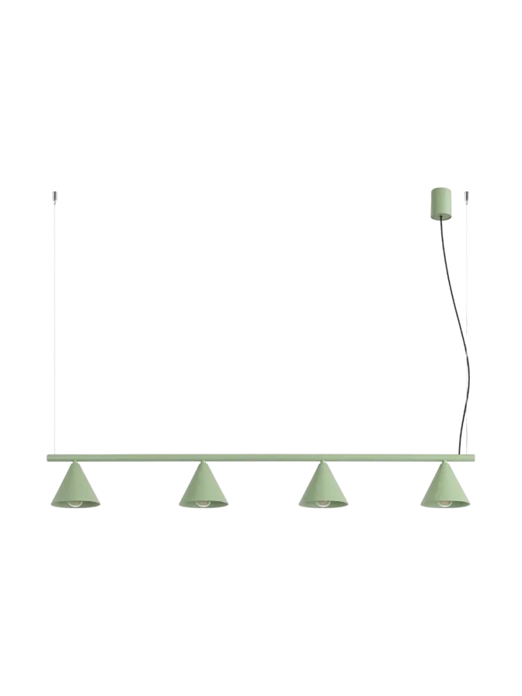 Design Pendellampe „Nox“ 4-flammig Salbeigrün Sollux Lighting