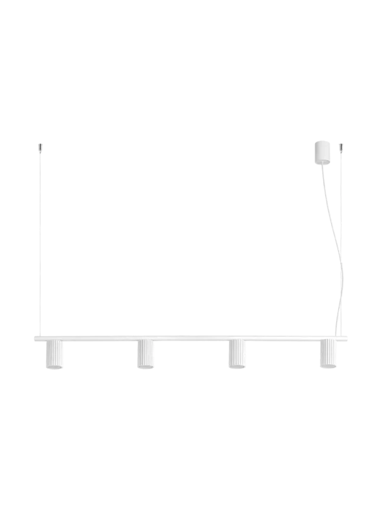 Design Hängelampe „Karbon“ 4-flammig Weiss Sollux Lighting