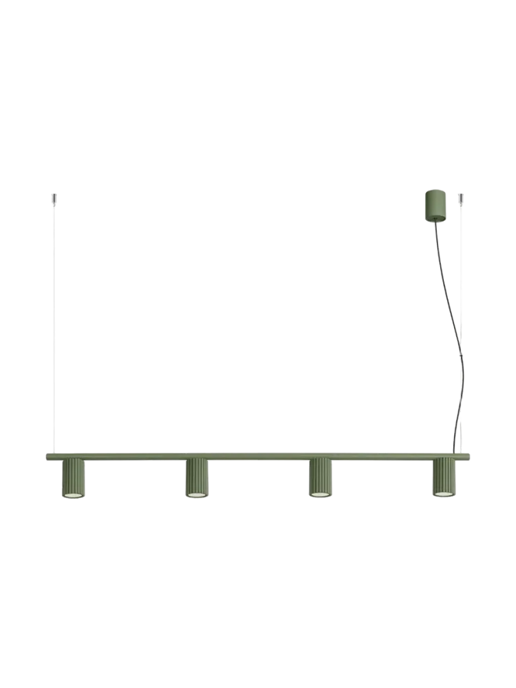 Design Hängelampe „Karbon“ 4-flammig Olivgrün Sollux Lighting