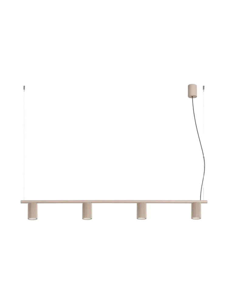 Design Hängelampe „Karbon“ 4-flammig Taupe Sollux Lighting