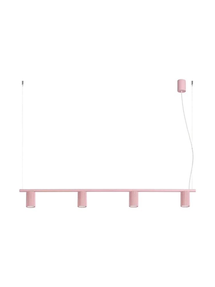 Design Hängelampe „Karbon“ 4-flammig Rosa Sollux Lighting