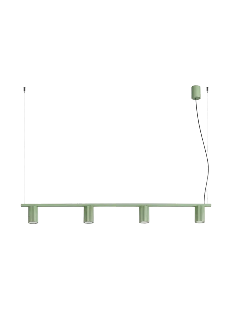 Design Hängelampe „Karbon“ 4-flammig Salbeigrün Sollux Lighting