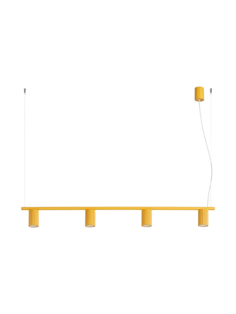 Design Hängelampe „Karbon“ 4-flammig Gelb Sollux Lighting