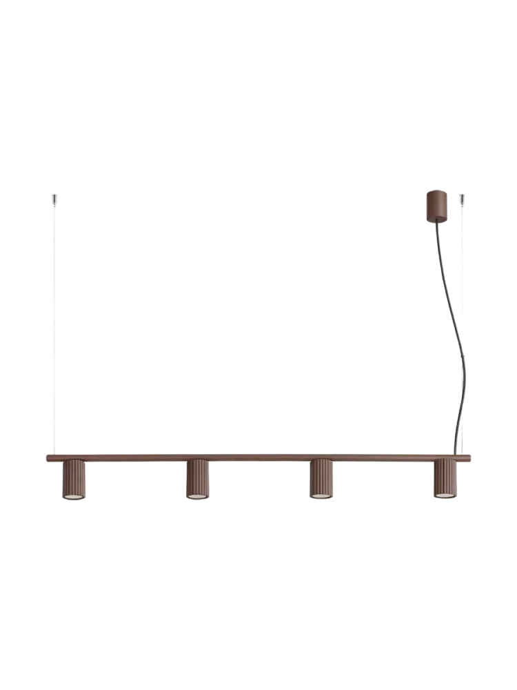 Design Hängelampe „Karbon“ 4-flammig Braun Sollux Lighting