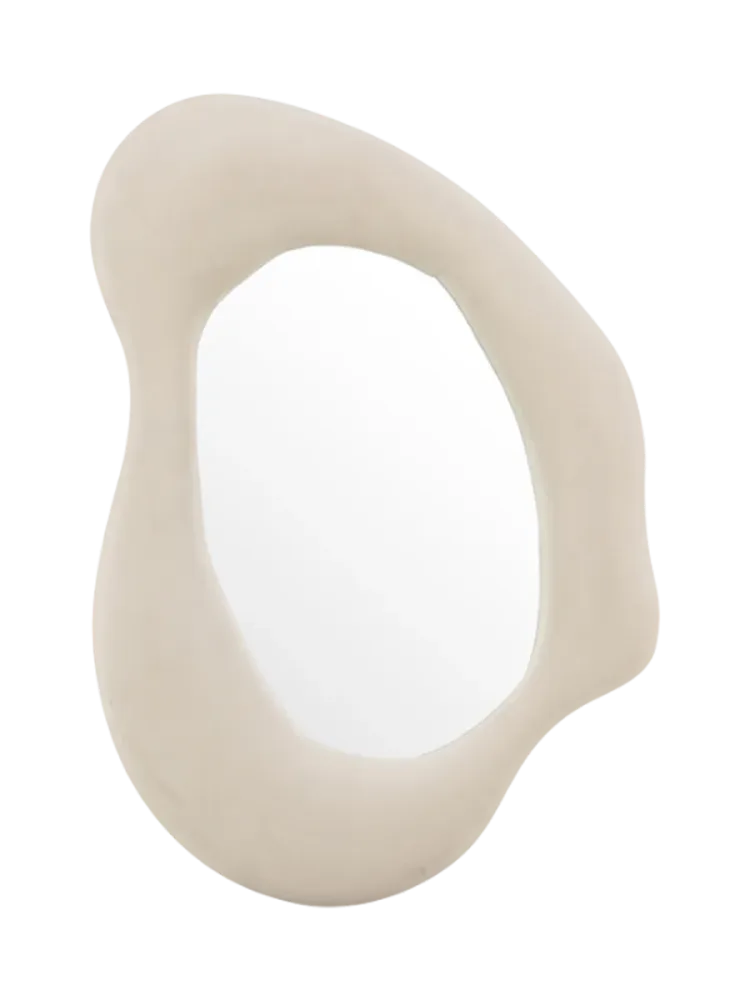 Design Wandspiegel „Louiseville“ 70 x 49 cm Beige, Transparent VE DESIGN