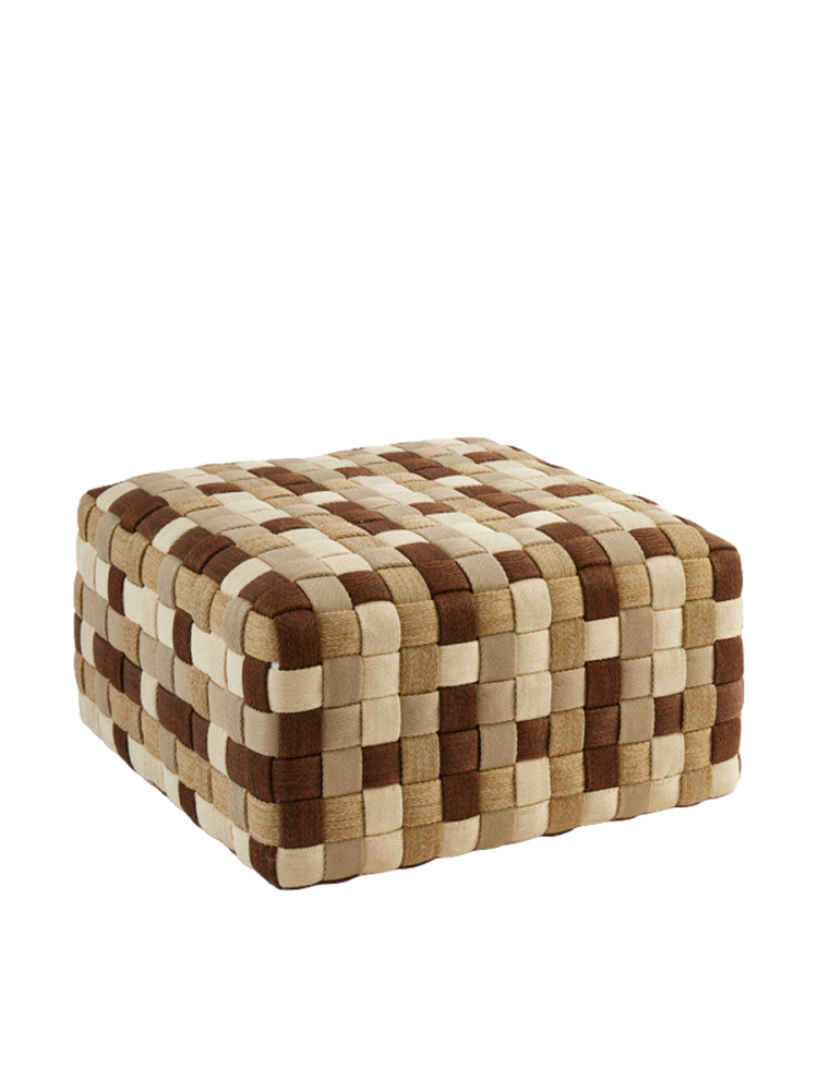 Handgeflochterner In-/ Outdoor Design Sitzpouf „Braided“ Pols Potten
