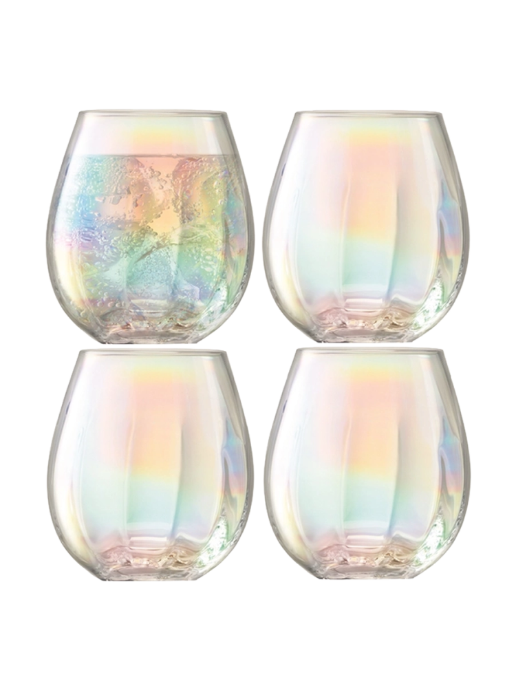 LSA International Becher-Set Pearl Mehrfarbig Glas 0.425 l - Farbe: Perlmutt - Becher-Set
