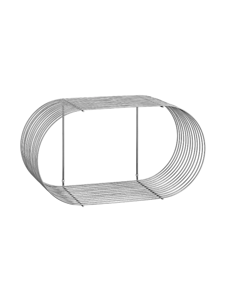 Design Wandregal „Curva“ - Silber AYTM