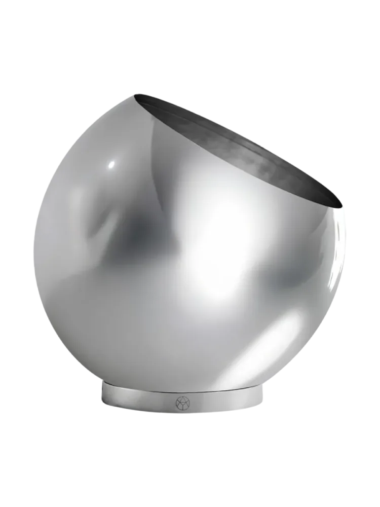 In-/Outdoor Design Blumentopf „Globe“, Silver Ø 37 cm x H 32.3 cm AYTM