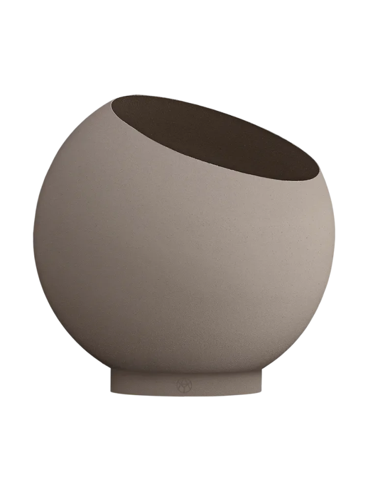 In-/Outdoor Design Blumentopf „Globe“, Taupe Ø 30 cm x 26.6 cm AYTM