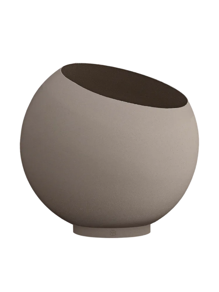 In-/Outdoor Design Blumentopf „Globe“, Taupe Ø 60 cm x 50 cm AYTM
