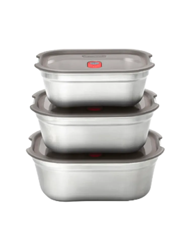 3er Set Premium Multifunktions-Food-Boxen „Stellum“, assortiert black+blum