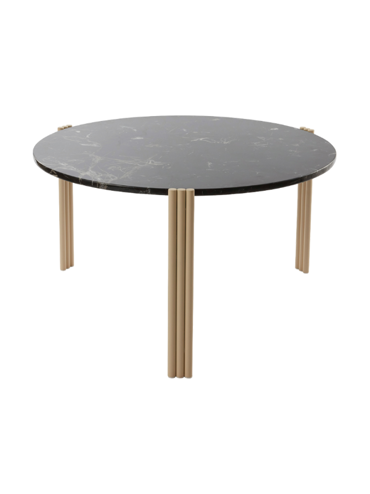 Marmor Design Beistell-/ Couchtisch „Tribus“ Light Sand/Schwarz AYTM