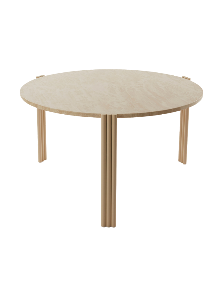 Marmor Design Beistell-/ Couchtisch „Tribus“ Light Sand/Travertin AYTM