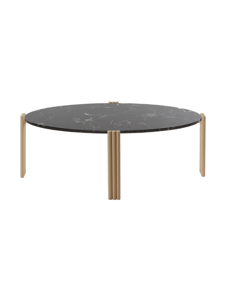 Marmor Design Beistell-/ Couchtisch „Tribus“ Light Sand/Schwarz AYTM
