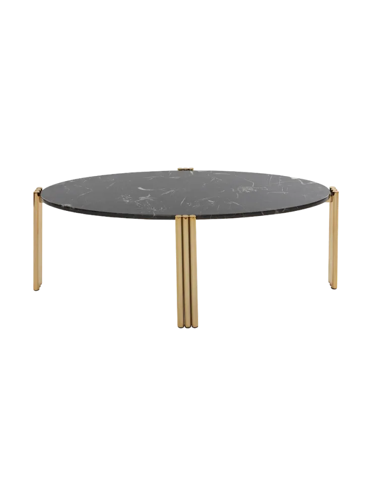 Marmor Design Beistell-/ Couchtisch „Tribus“ Gold/Schwarz AYTM