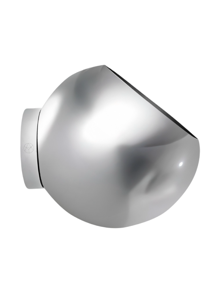 In-/Outdoor Design Blumentopf für die Wandmontage „Globe“, Silver AYTM