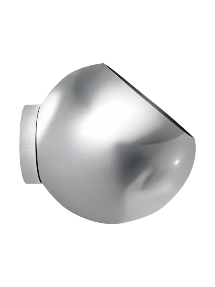 In-/Outdoor Design Blumentopf für die Wandmontage „Globe“, Silver AYTM