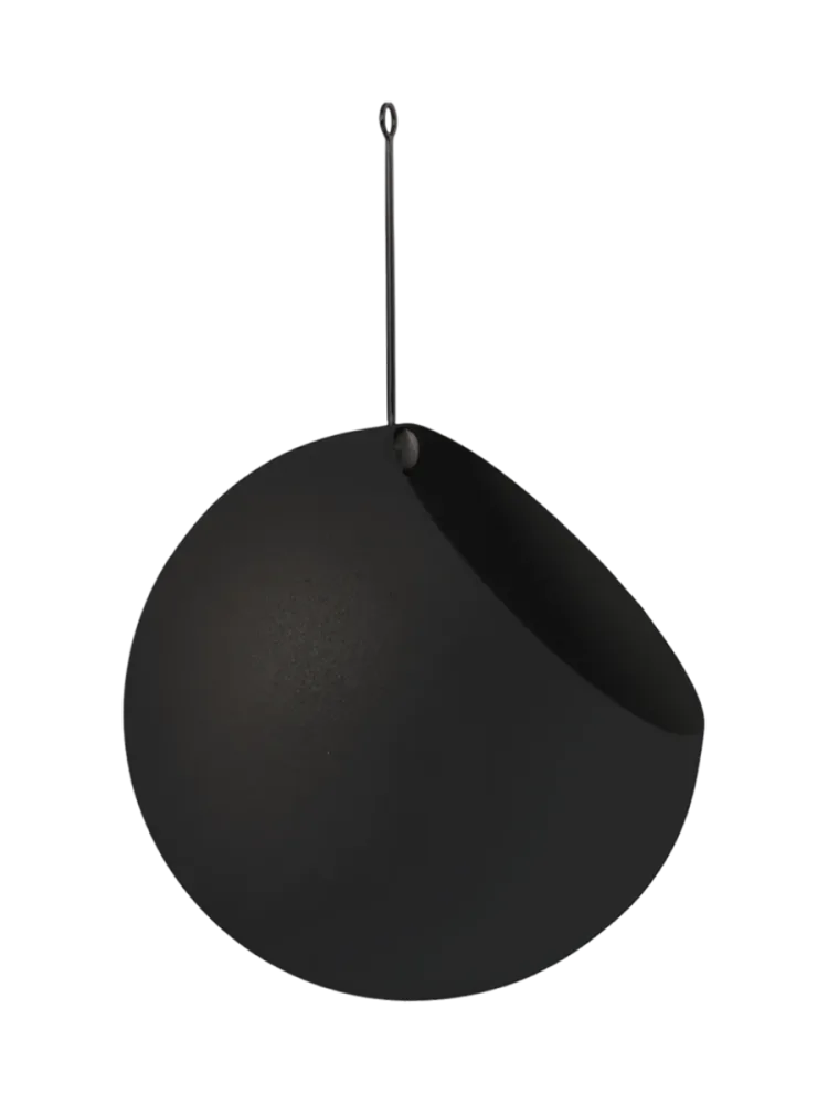 Hängender In-/Outdoor Design Blumentopf „Globe“, Schwarz AYTM