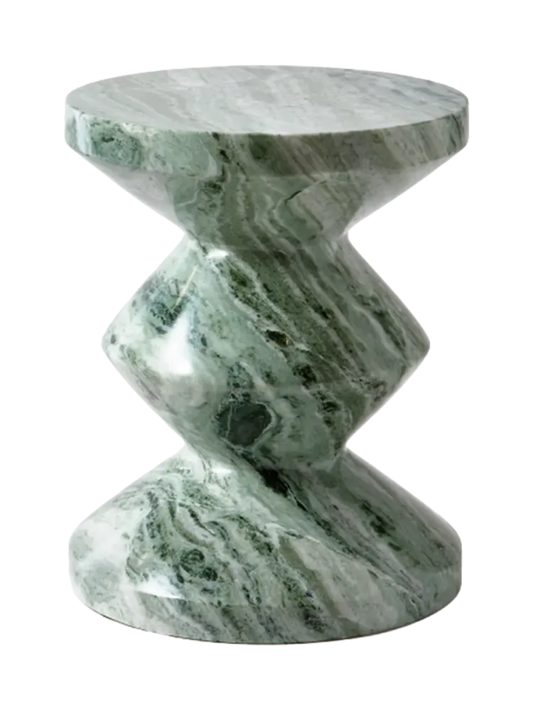 Massiver Design Hocker & Beistelltisch „Zig Zag“ aus Marmor Pols Potten