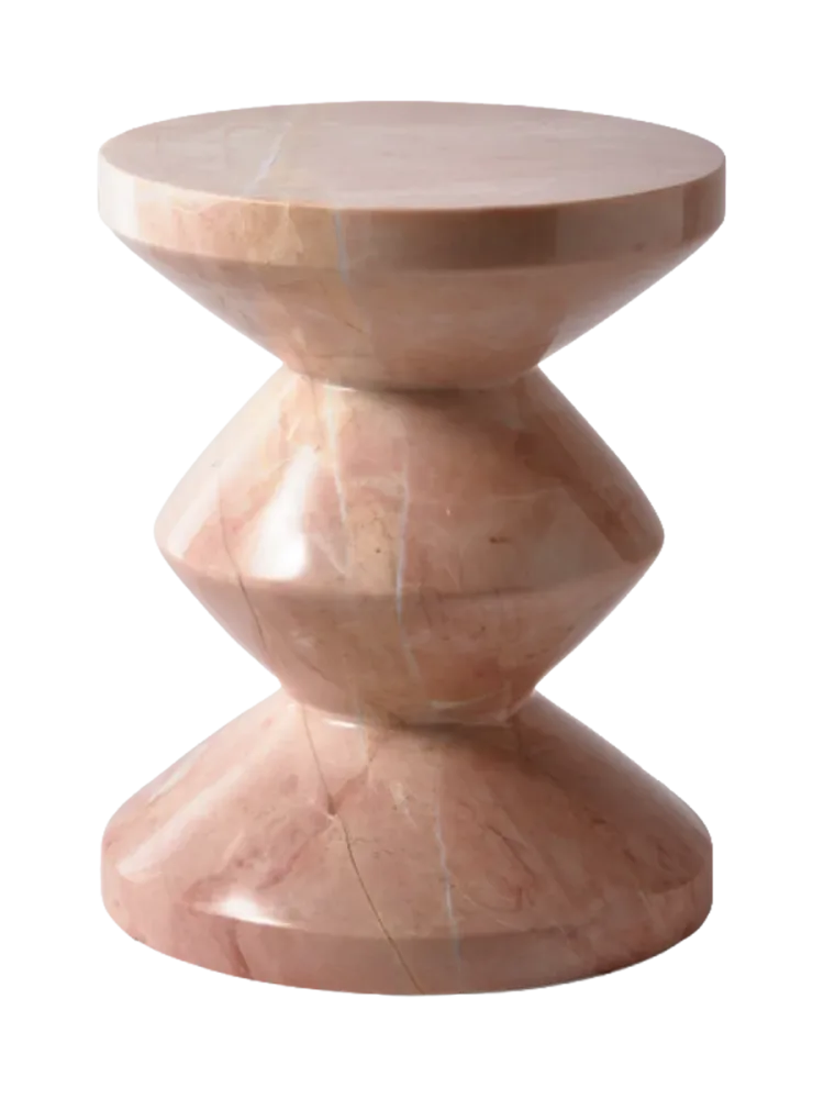 Massiver Design Hocker & Beistelltisch „Zig Zag“ aus Marmor Pols Potten