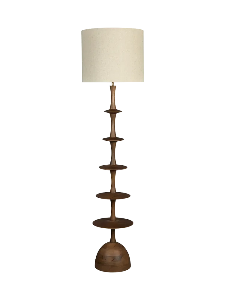 Design Stehlampe „Cath Walnut“ Ø 45 x 179 cm Dutchbone