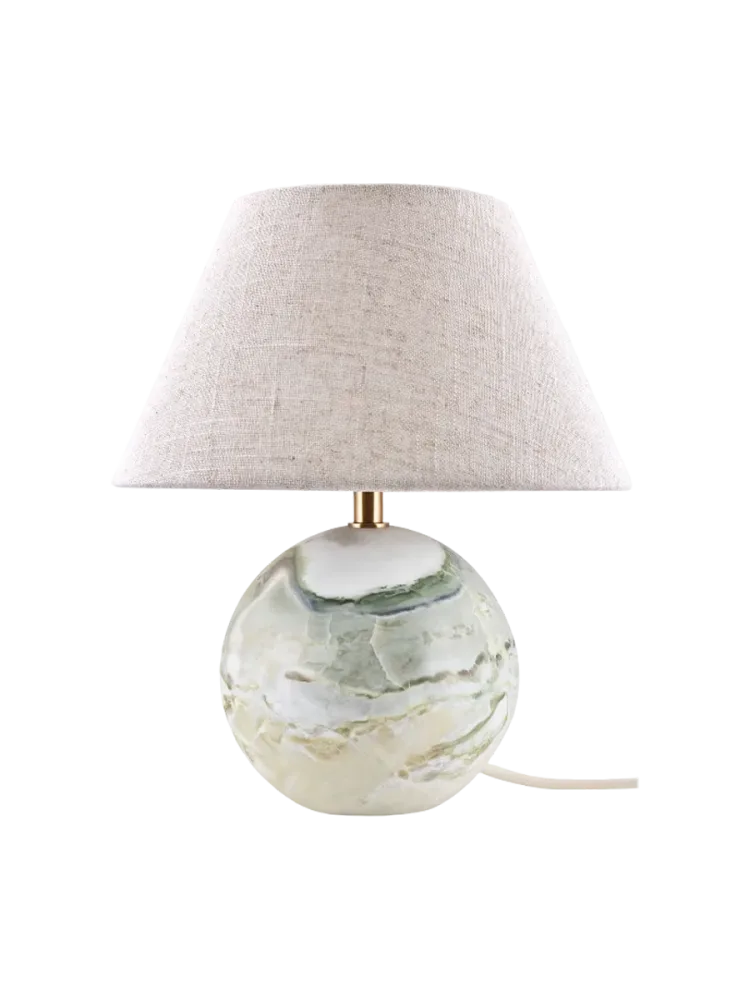 Marmor Design Tischlampe „Castello“ Ø 24 x Höhe 28 cm Globen Lighting
