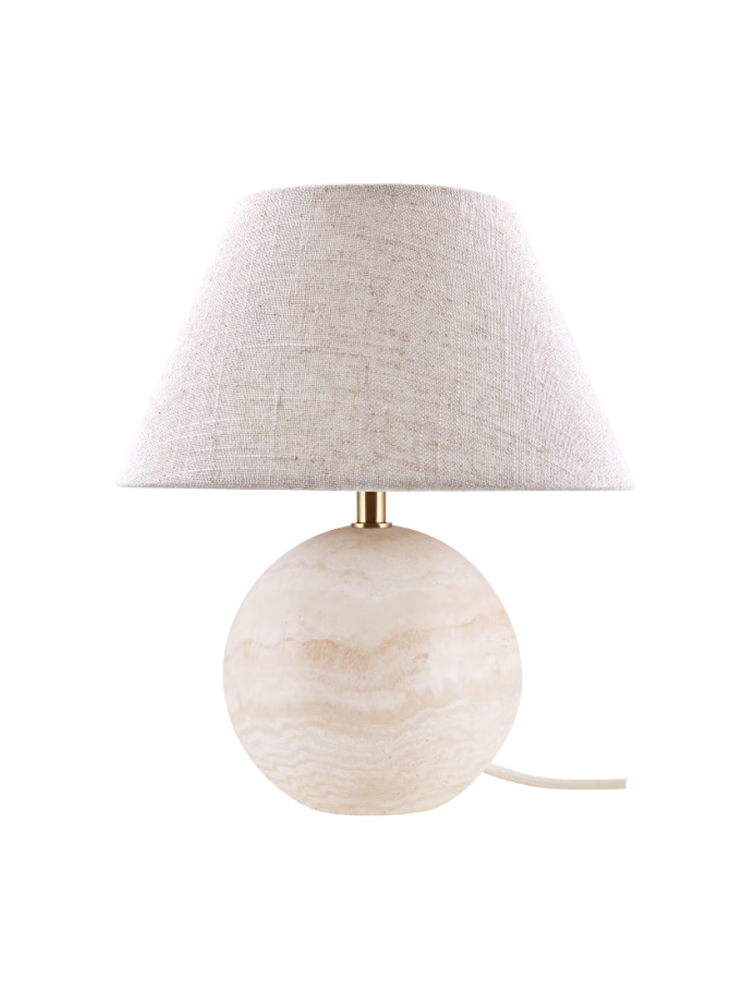 Marmor Design Tischlampe „Castello“ Ø 24 x Höhe 28 cm Globen Lighting