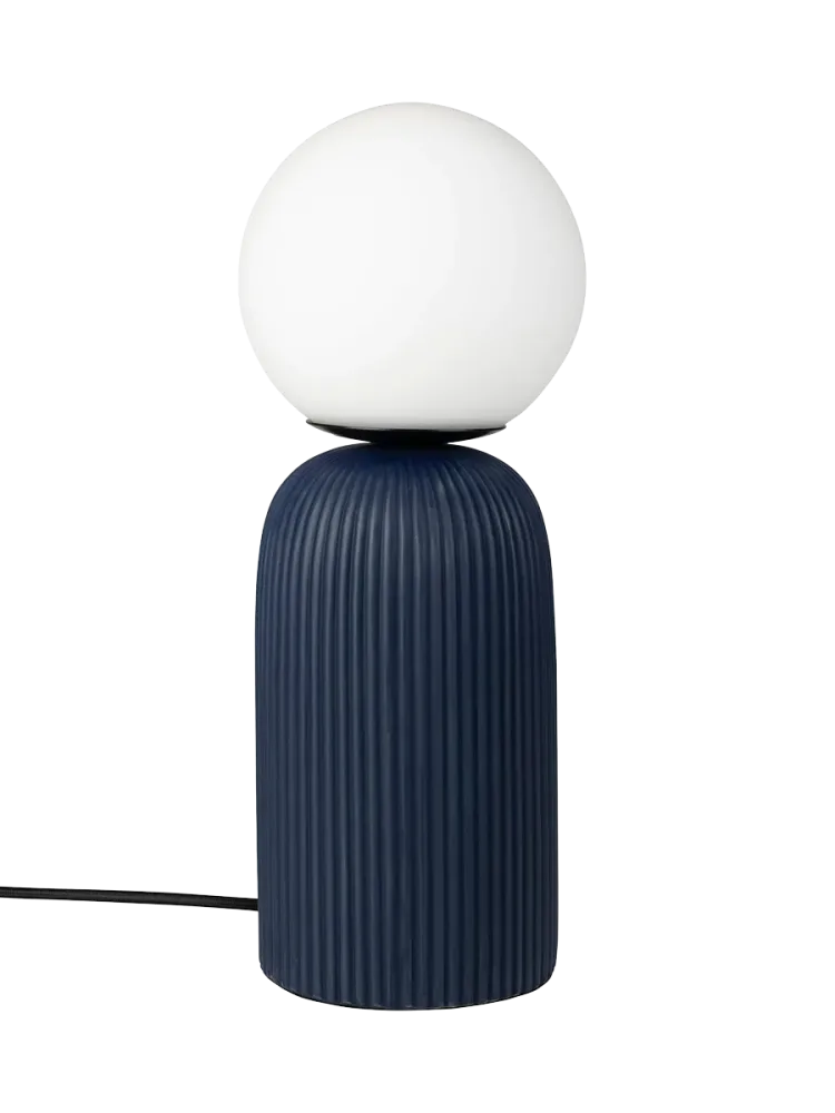 Design Tischlampe „Dash“ mit Keramiksockel, Ø 15 x 38 cm, Dunkelblau Zuiver