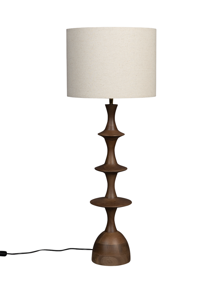 Design Tischlampe „Cath Walnut“ Ø 34 x 90 cm Dutchbone