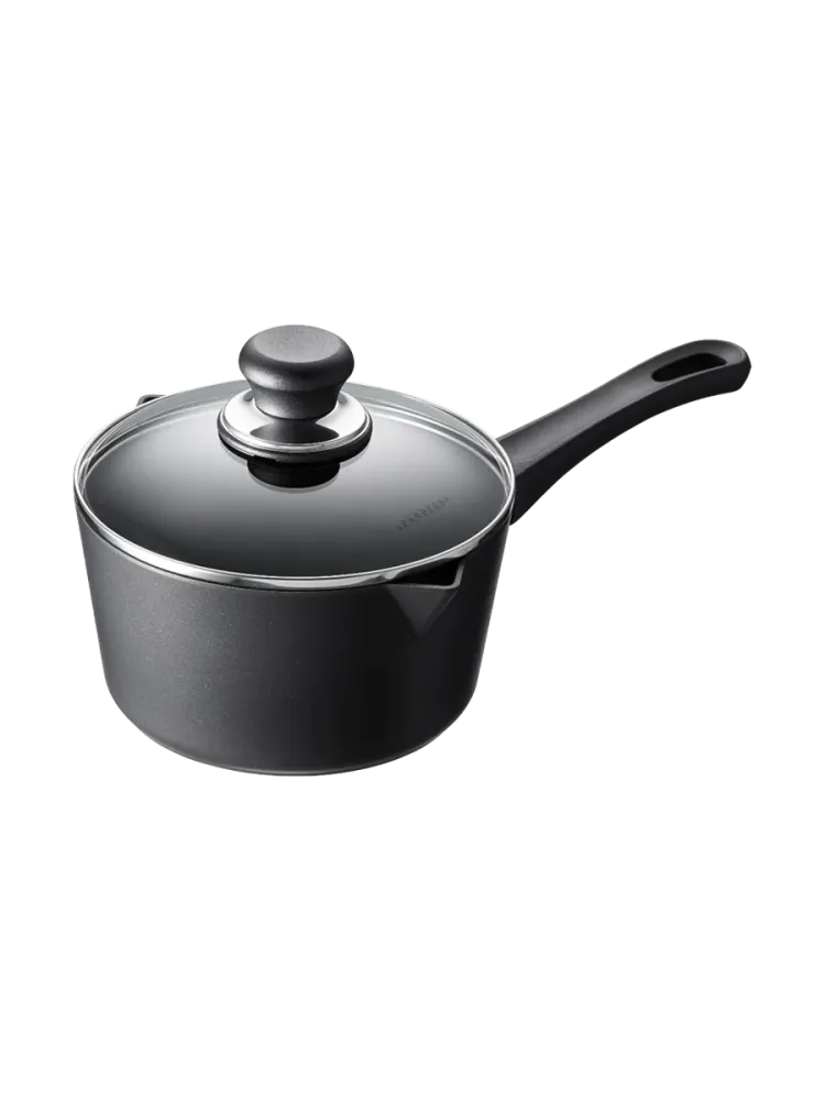 Premium Stielkasserolle „Classic Induktion“ inkl. Deckel Schwarz Ø 18 cm, 1.8 Liter SCANPAN