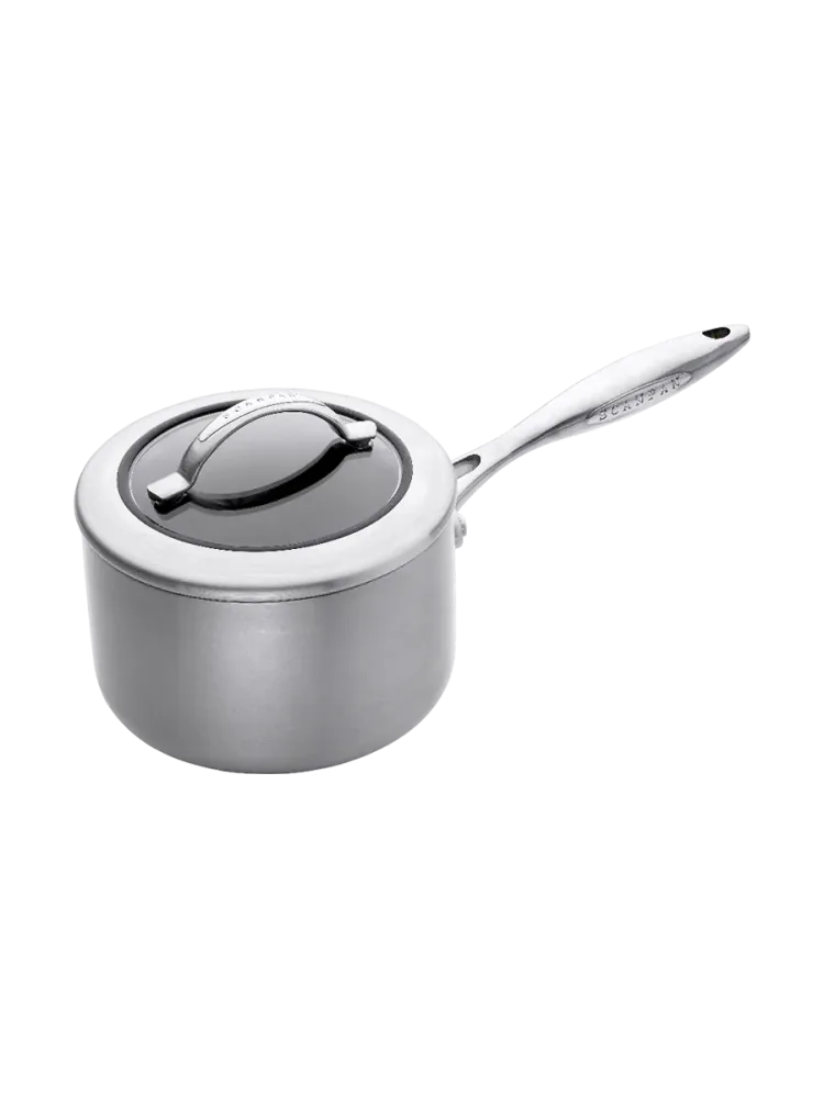 Premium Stielkasserolle „CTX“ inkl. Deckel Silber, Schwarz Ø 16 cm, 1.8 Liter SCANPAN