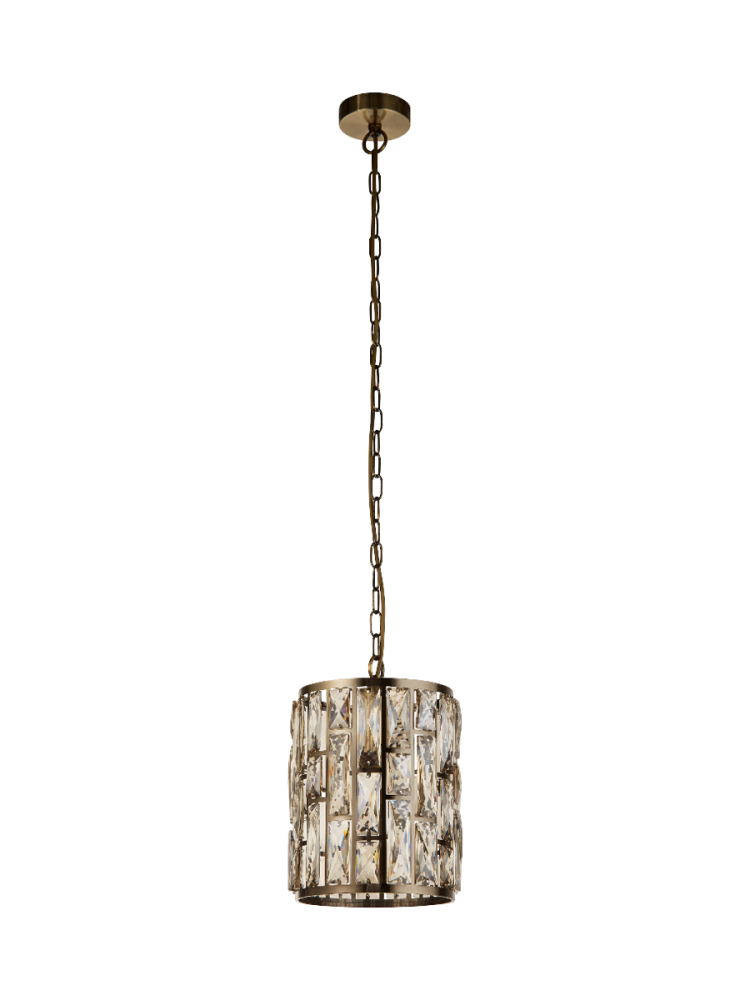 Dimmbare Design Pendellampe „Bijou“ Gold/Champagne Searchlight