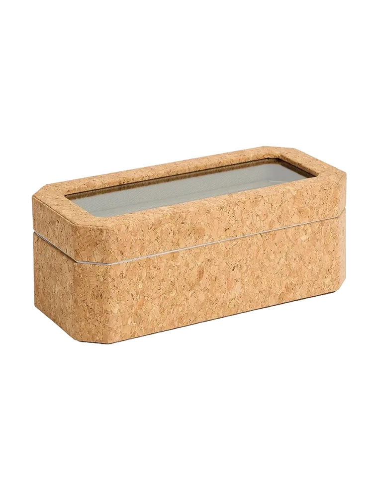 Uhrenbox „Cortiça“ für 4 Armbanduhren Natur, Grün WOLF