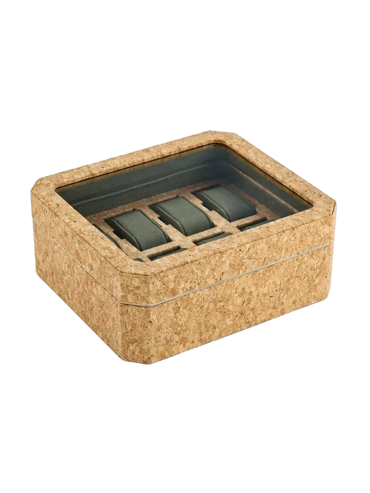 Uhrenbox „Cortiça“ für 8 Armbanduhren Natur, Grün WOLF
