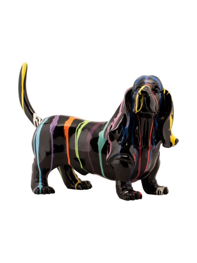 image LAND Skulptur Hund mit Schlappohren Mehrfarbig | Schubiger Möbel