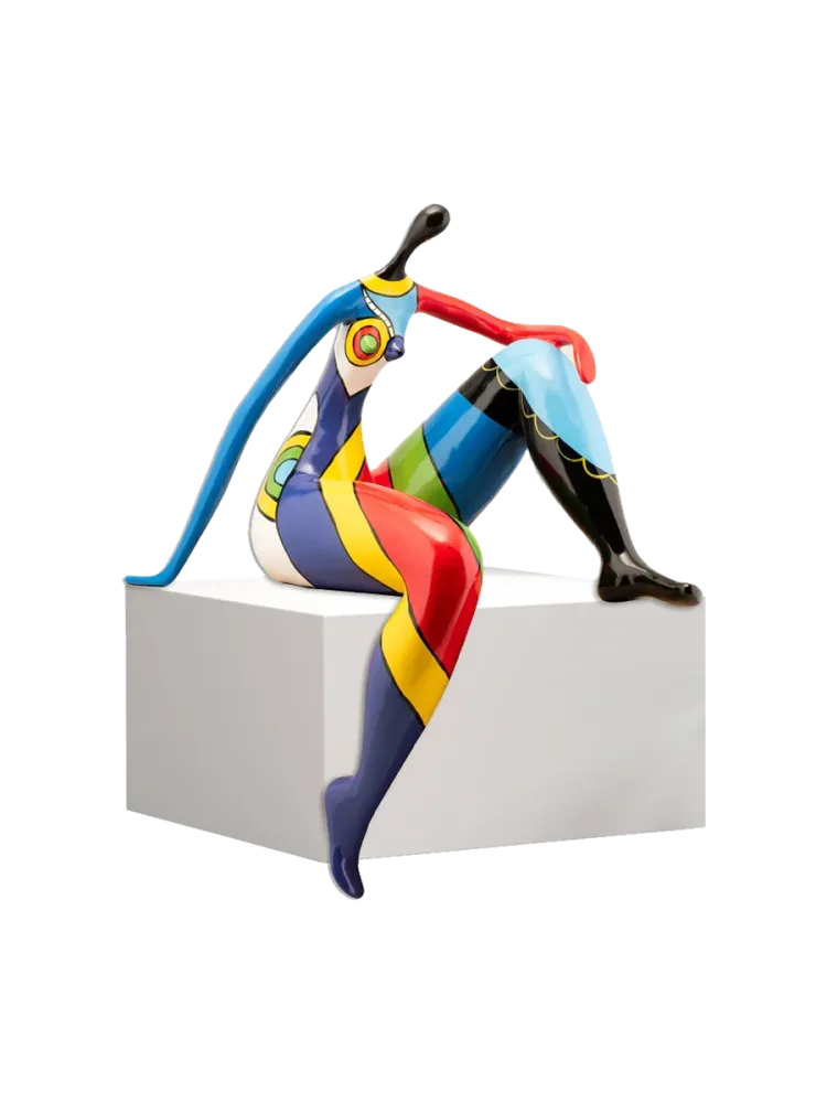 image LAND Skulptur Flower Power Mädchen Mehrfarbig | Schubiger Möbel