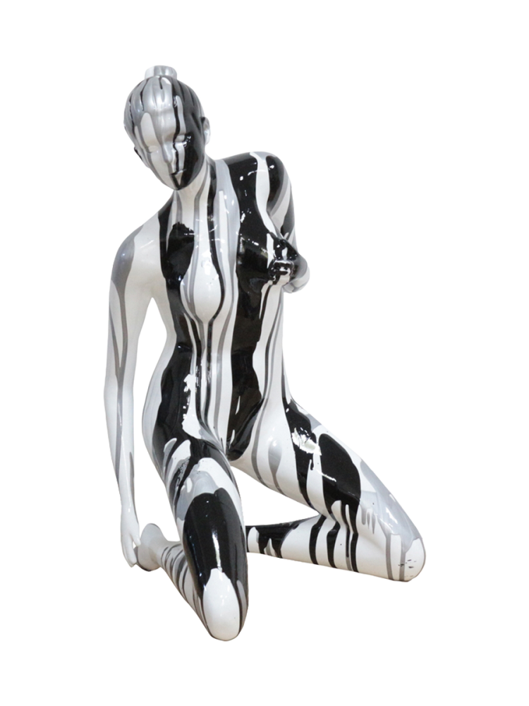 image LAND Skulptur Akt in Silber-Schwarz  | Schubiger Möbel