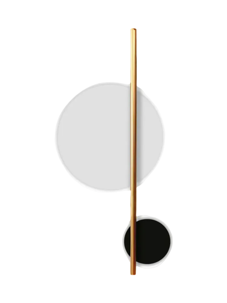 LED Design Wandlampe „Duo“ Schwarz, Weiss, Gold Schuller