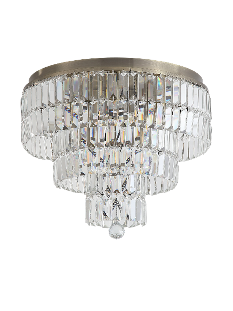 Exklusive, dimmbare Deckenlampe „Empire“ Gold / Klar Searchlight