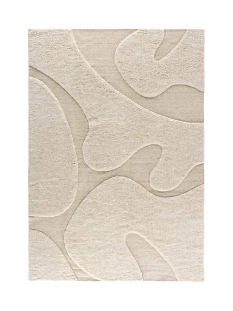 Design Teppich „Boone“ aus Wolle, verschiedene Grössen Beige VE DESIGN