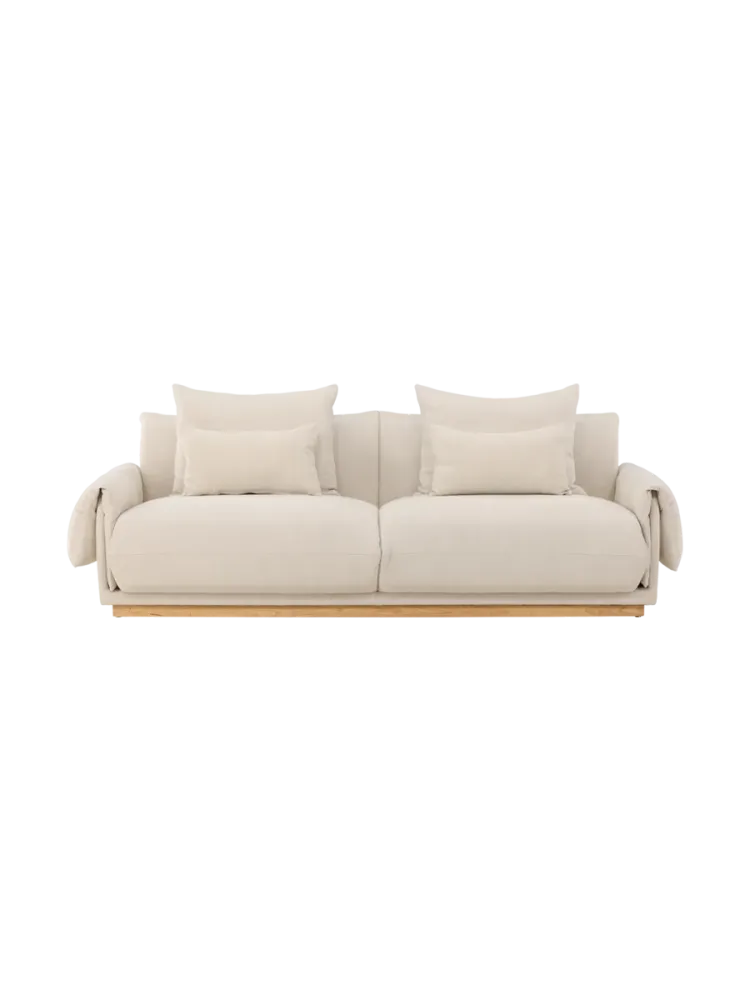 3-Sitzer Design Sofa „Mollösund“ Eiche Beige VE DESIGN